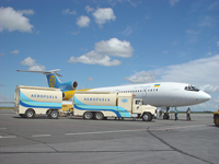 Заправка ТУ-154 авиакомпании «Air Ukraine»